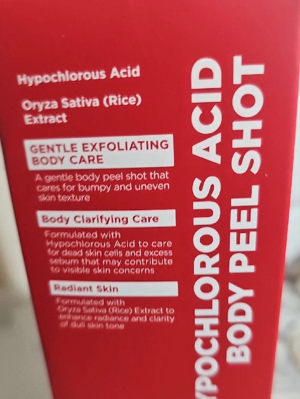 New Medicube Hypochlorous Acid Body Peel Shot - Red